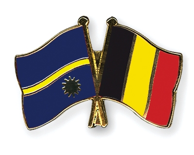 Fahnen Pins Nauru Belgien