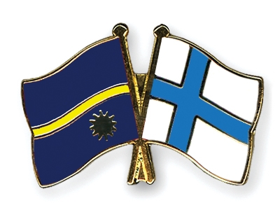 Fahnen Pins Nauru Finnland