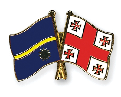 Fahnen Pins Nauru Georgien