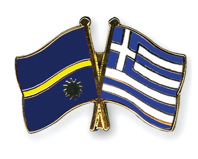 Fahnen Pins Nauru Griechenland