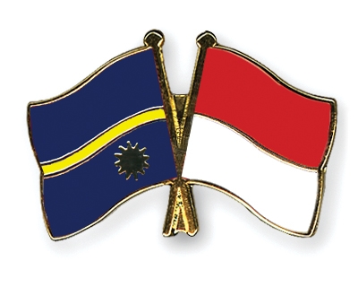 Fahnen Pins Nauru Indonesien