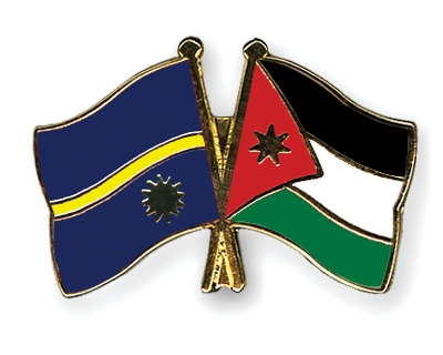 Fahnen Pins Nauru Jordanien