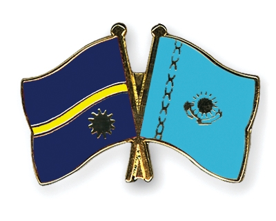 Fahnen Pins Nauru Kasachstan