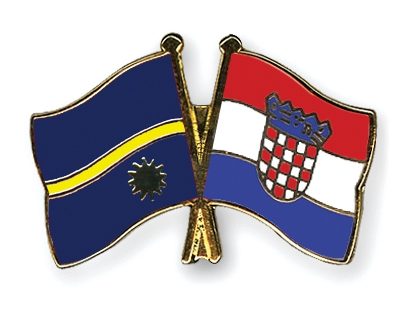 Fahnen Pins Nauru Kroatien