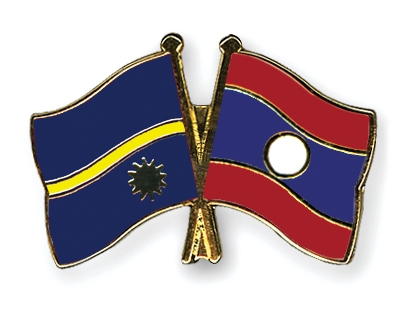 Fahnen Pins Nauru Laos