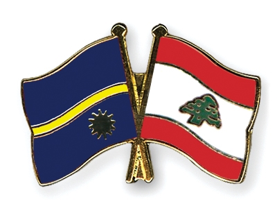 Fahnen Pins Nauru Libanon