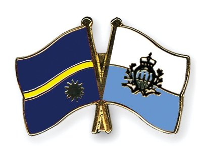 Fahnen Pins Nauru San-Marino