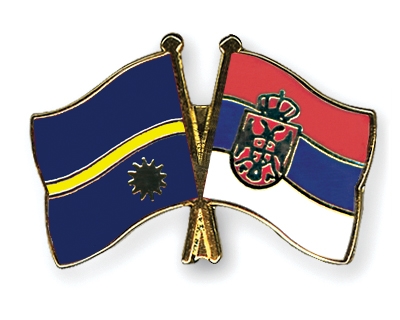 Fahnen Pins Nauru Serbien