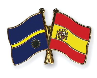 Fahnen Pins Nauru Spanien