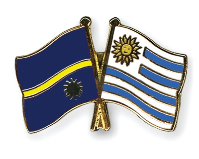 Fahnen Pins Nauru Uruguay