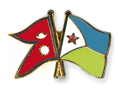 Fahnen Pins Nepal Dschibuti