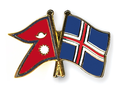 Fahnen Pins Nepal Island