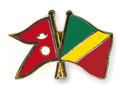 Fahnen Pins Nepal Kongo-Republik