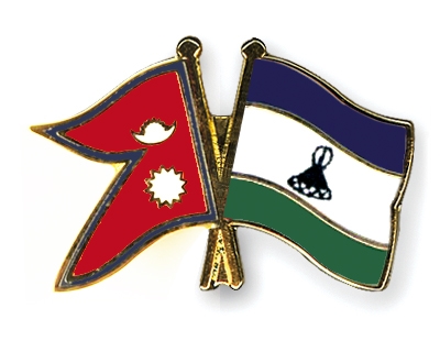 Fahnen Pins Nepal Lesotho