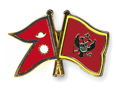 Fahnen Pins Nepal Montenegro