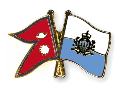 Fahnen Pins Nepal San-Marino