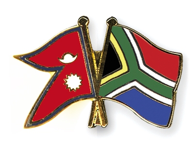 Fahnen Pins Nepal Sdafrika