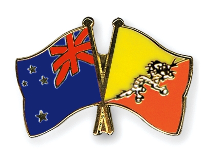 Fahnen Pins Neuseeland Bhutan