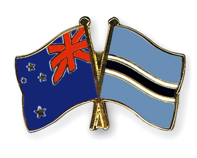 Fahnen Pins Neuseeland Botsuana
