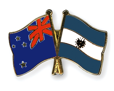 Fahnen Pins Neuseeland El-Salvador