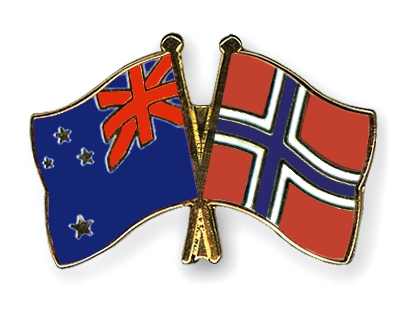 Fahnen Pins Neuseeland Norwegen