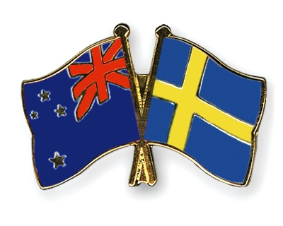 Fahnen Pins Neuseeland Schweden