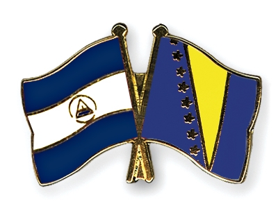 Fahnen Pins Nicaragua Bosnien-und-Herzegowina