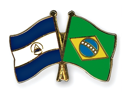 Fahnen Pins Nicaragua Brasilien