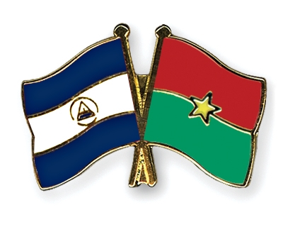 Fahnen Pins Nicaragua Burkina-Faso