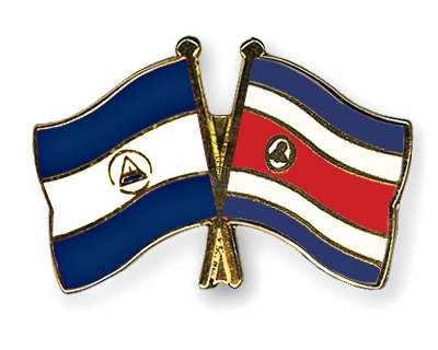 Fahnen Pins Nicaragua Costa-Rica