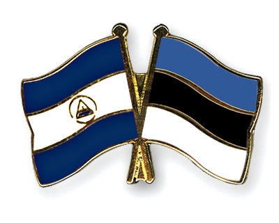Fahnen Pins Nicaragua Estland