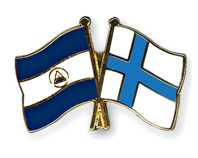 Fahnen Pins Nicaragua Finnland