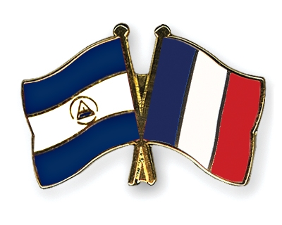 Fahnen Pins Nicaragua Frankreich