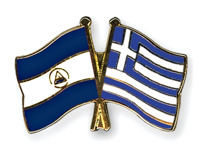 Fahnen Pins Nicaragua Griechenland