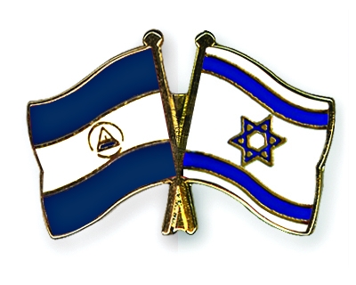 Fahnen Pins Nicaragua Israel