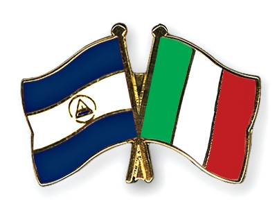 Fahnen Pins Nicaragua Italien