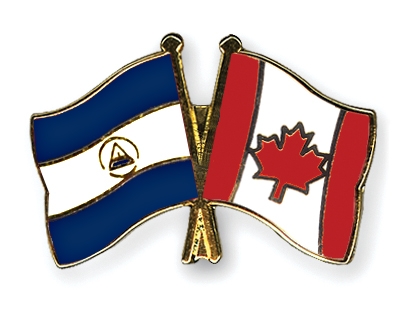Fahnen Pins Nicaragua Kanada