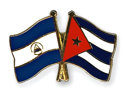 Fahnen Pins Nicaragua Kuba