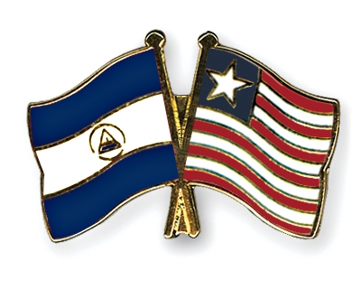 Fahnen Pins Nicaragua Liberia