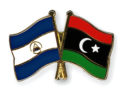 Fahnen Pins Nicaragua Libyen