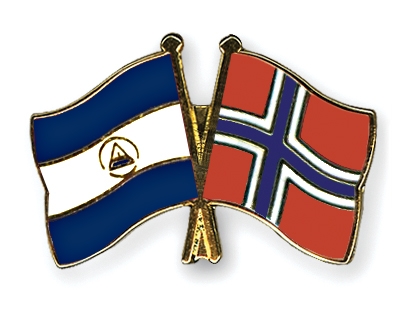 Fahnen Pins Nicaragua Norwegen