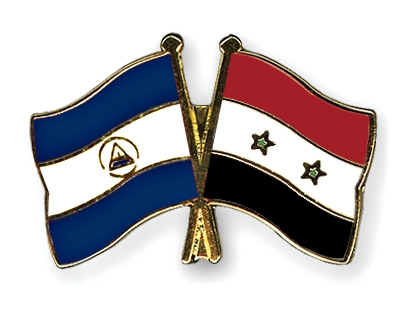 Fahnen Pins Nicaragua Syrien