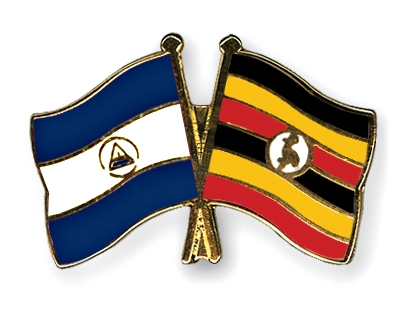 Fahnen Pins Nicaragua Uganda