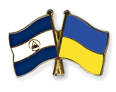 Fahnen Pins Nicaragua Ukraine