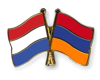 Fahnen Pins Niederlande Armenien