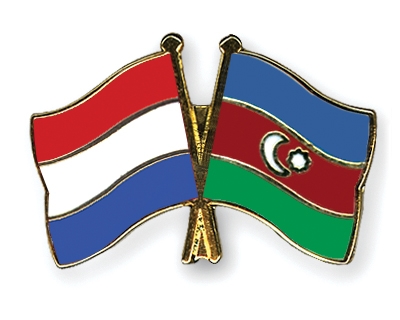Fahnen Pins Niederlande Aserbaidschan