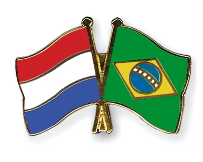 Fahnen Pins Niederlande Brasilien