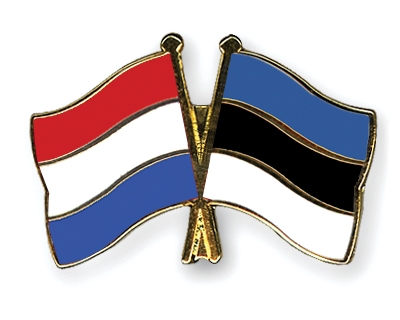 Fahnen Pins Niederlande Estland