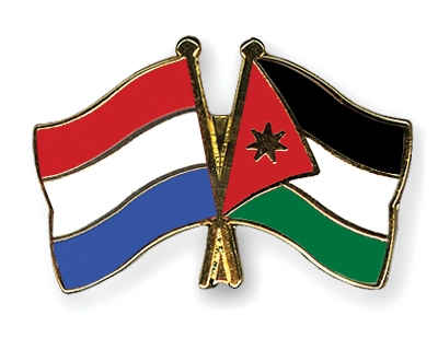 Fahnen Pins Niederlande Jordanien