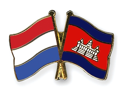 Fahnen Pins Niederlande Kambodscha